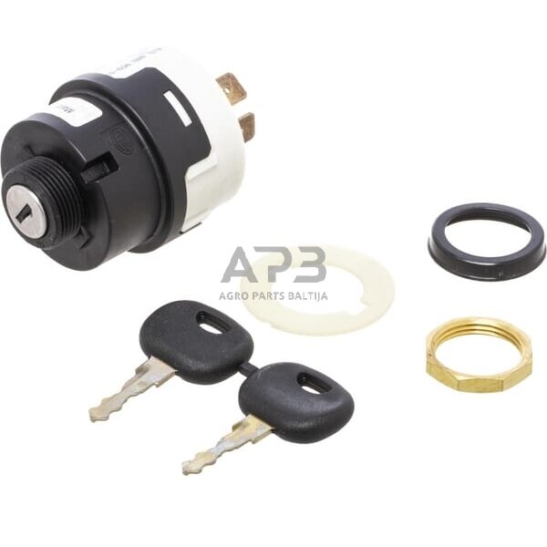 Traktoriaus užvedimo spynelė Hella 12/24V, P-0-1-2-3, 10 kontaktų, 6JB003959011