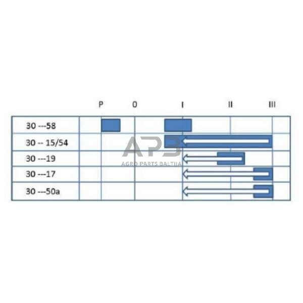 Traktoriaus užvedimo spynelė Pneutron P-0-1-2-3, 10 kontaktų 20501001PN 2