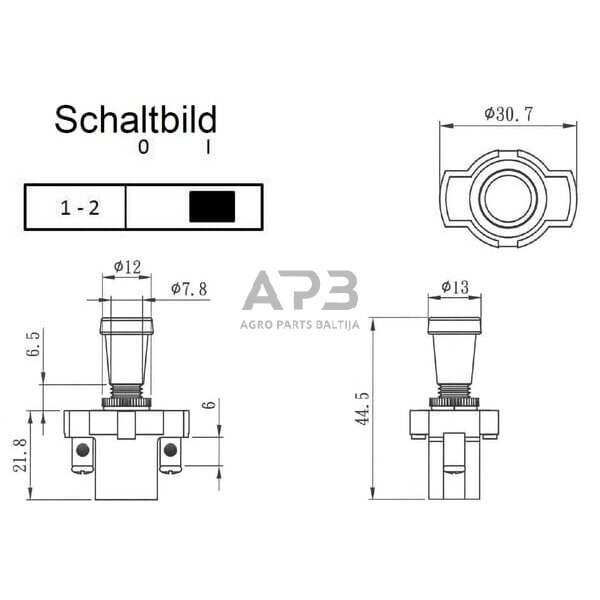 Traukiamas jungiklis 12.5A 24V Pneutron EL230010 1 Traukiamas jungiklis 12.5A 24V Pneutron EL230010 1