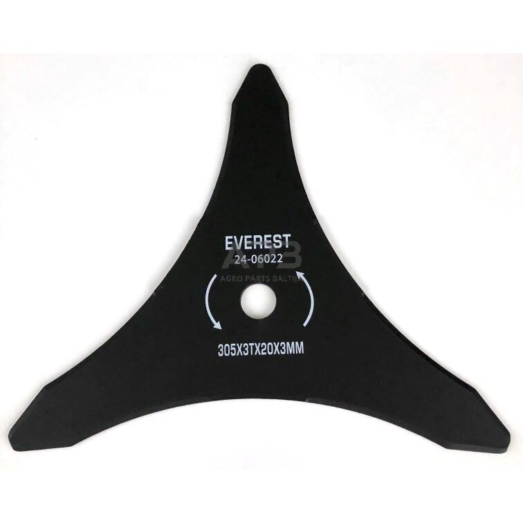 Trimerio jovimo peilis trišakis 305 x 20 mm storis 3,00 mm Trimerio jovimo peilis trišakis 305 x 20 mm storis 3,00 mm