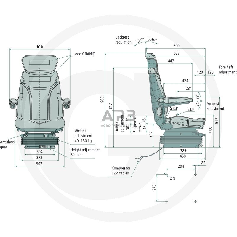 Traktoriaus sėdynė 24000047 1