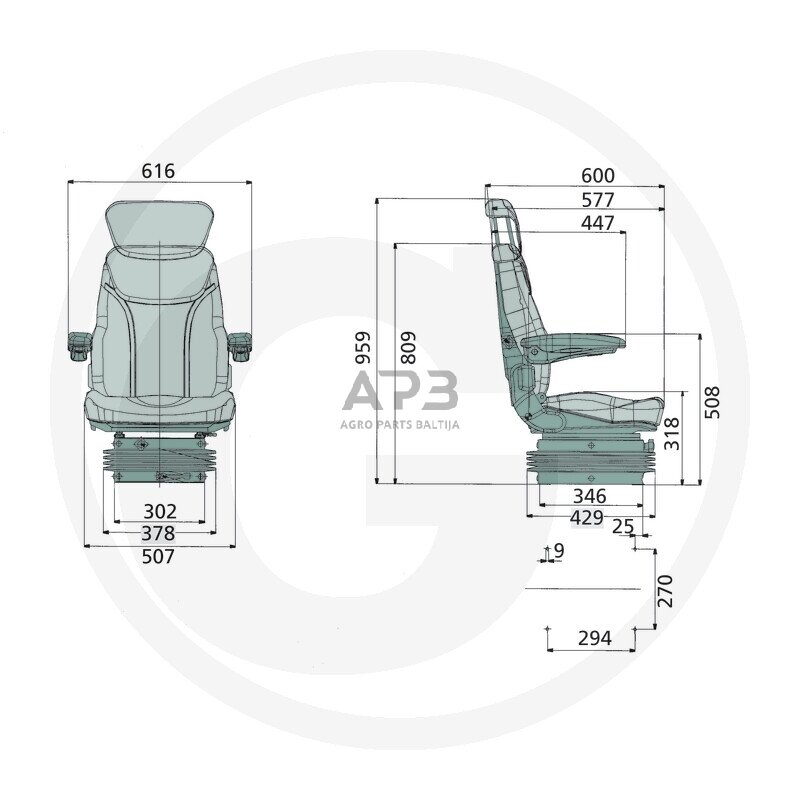 Traktoriaus sėdynė 24000049 1 Traktoriaus sėdynė 24000049 1