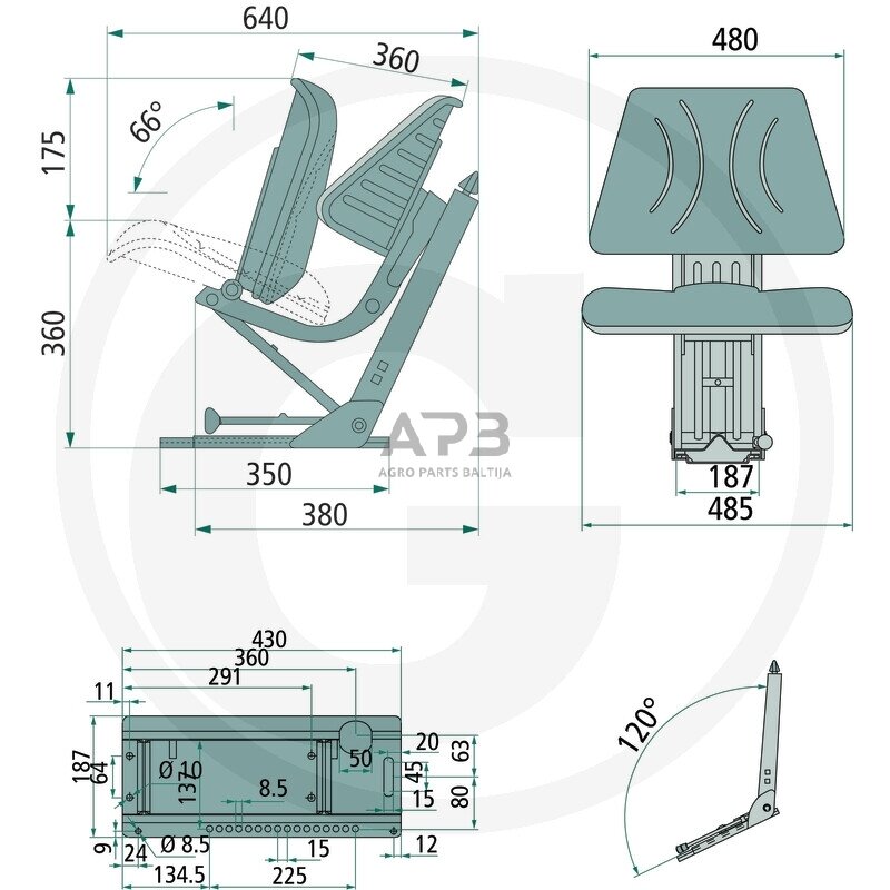 Traktoriaus sėdynė 24000090 1 Traktoriaus sėdynė 24000090 1