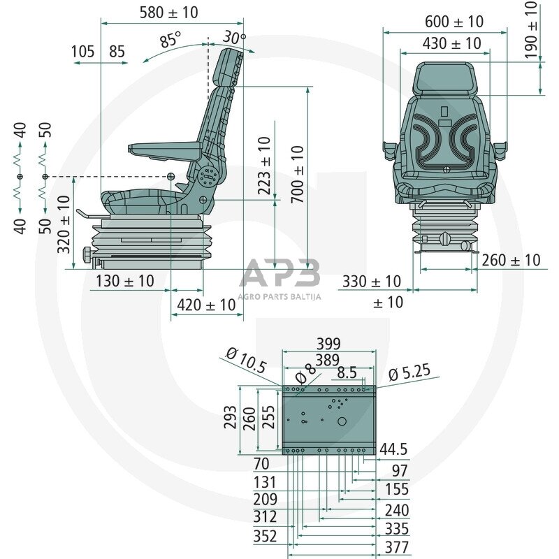 Traktoriaus sėdynė 240300015 1 Traktoriaus sėdynė 240300015 1