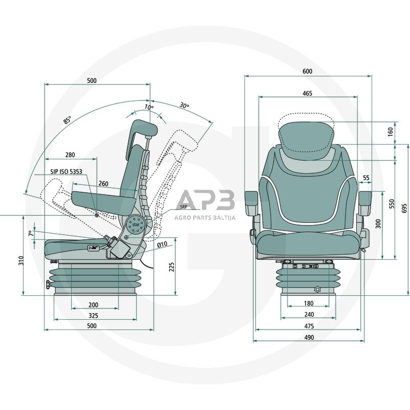 Traktoriaus sėdynė 240920050 1 Traktoriaus sėdynė 240920050 1