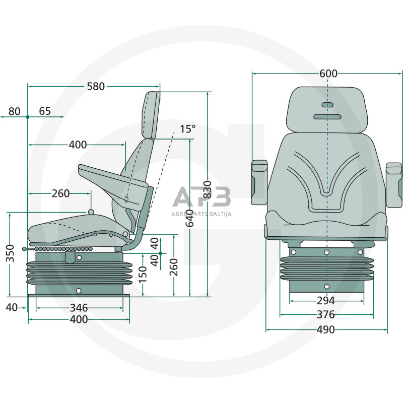 Traktoriaus sėdynė orinė 24000019 1 Traktoriaus sėdynė orinė 24000019 1