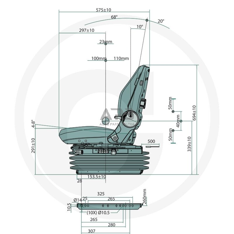 Traktoriaus sėdynė PROBOSS AS1480 11 Traktoriaus sėdynė PROBOSS AS1480 11