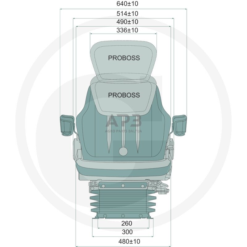 Traktoriaus sėdynė PROBOSS AS2480 7 Traktoriaus sėdynė PROBOSS AS2480 7