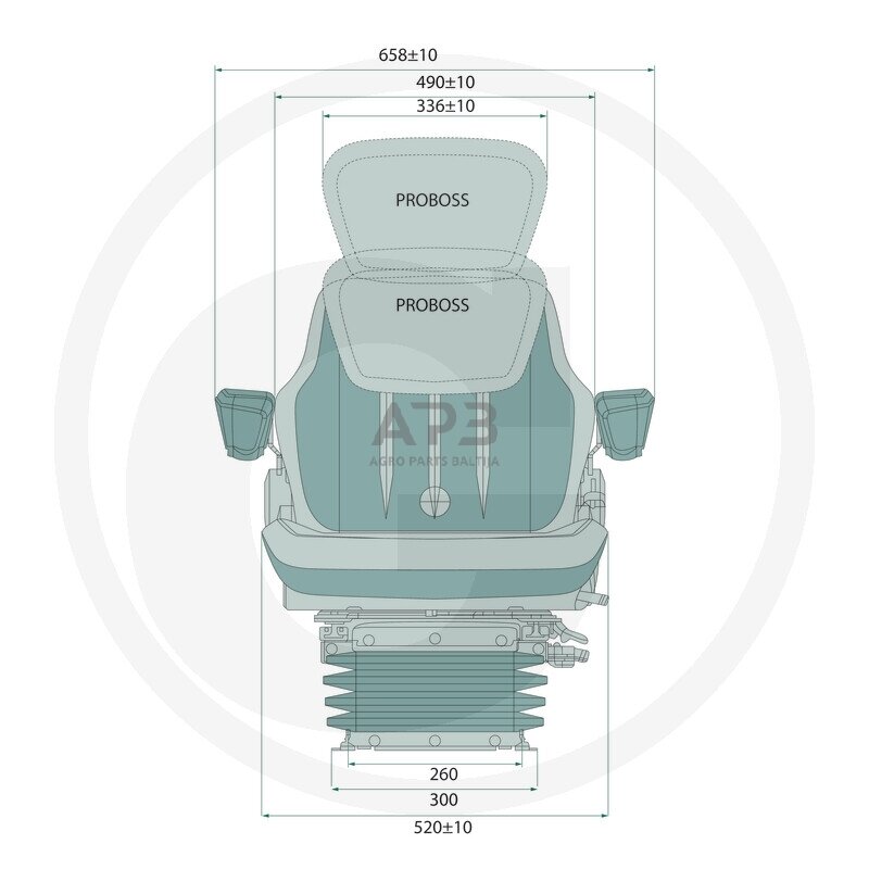 Traktoriaus sėdynė PROBOSS AS3520 12