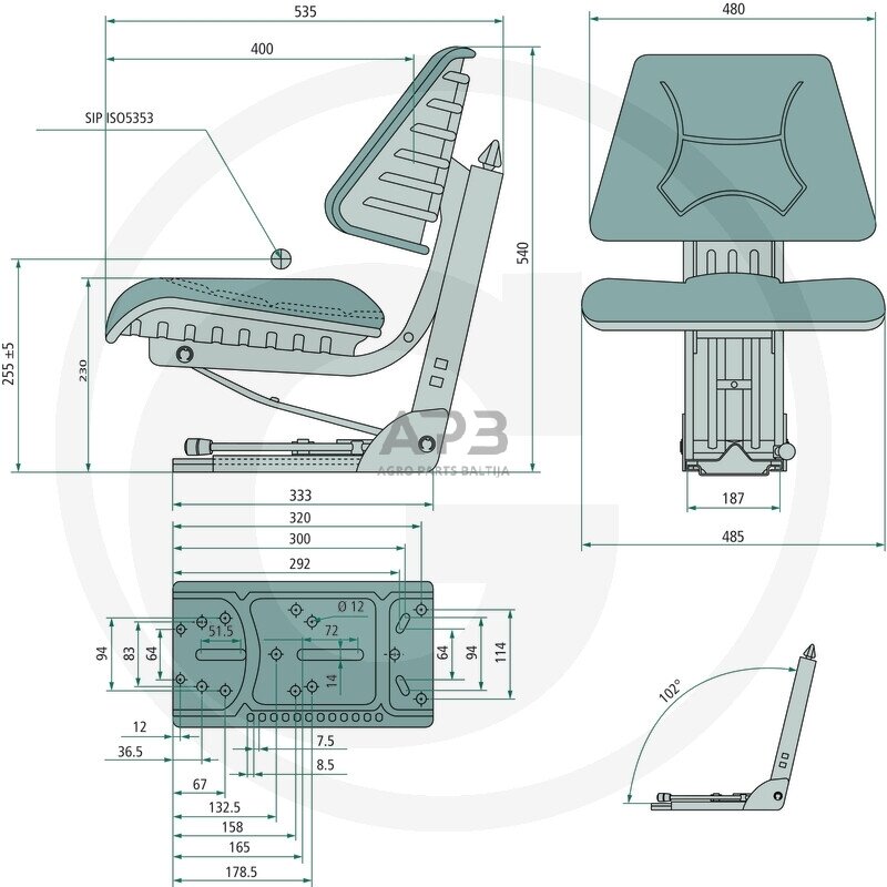 Traktoriaus sėdynė 24000079 1 Traktoriaus sėdynė 24000079 1