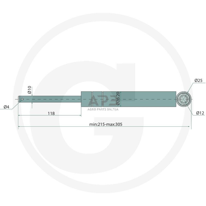 Traktoriaus sėdynės amortizatorius 24000030HVG 1