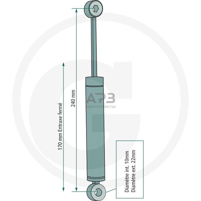 Traktoriaus sėdynės amortizatorius 24000034, 24000034SKS 1 Traktoriaus sėdynės amortizatorius 24000034, 24000034SKS 1