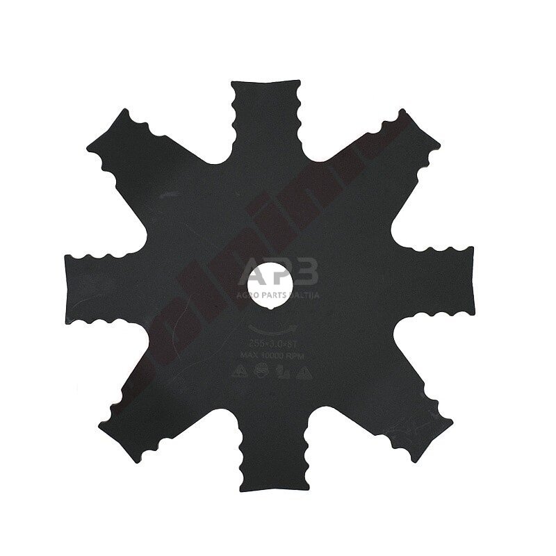 Trimerio pjovimo peilis aštuonkampis 255 x 25,40 mm storis 3,00 mm Trimerio pjovimo peilis aštuonkampis 255 x 25,40 mm storis 3,00 mm