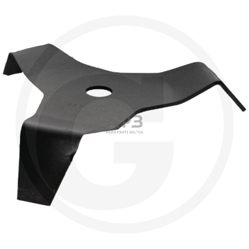 Trimerio pjovimo peilis trišakis lenktas 300 x 25,40 mm storis 4,00 mm Trimerio pjovimo peilis trišakis lenktas 300 x 25,40 mm storis 4,00 mm