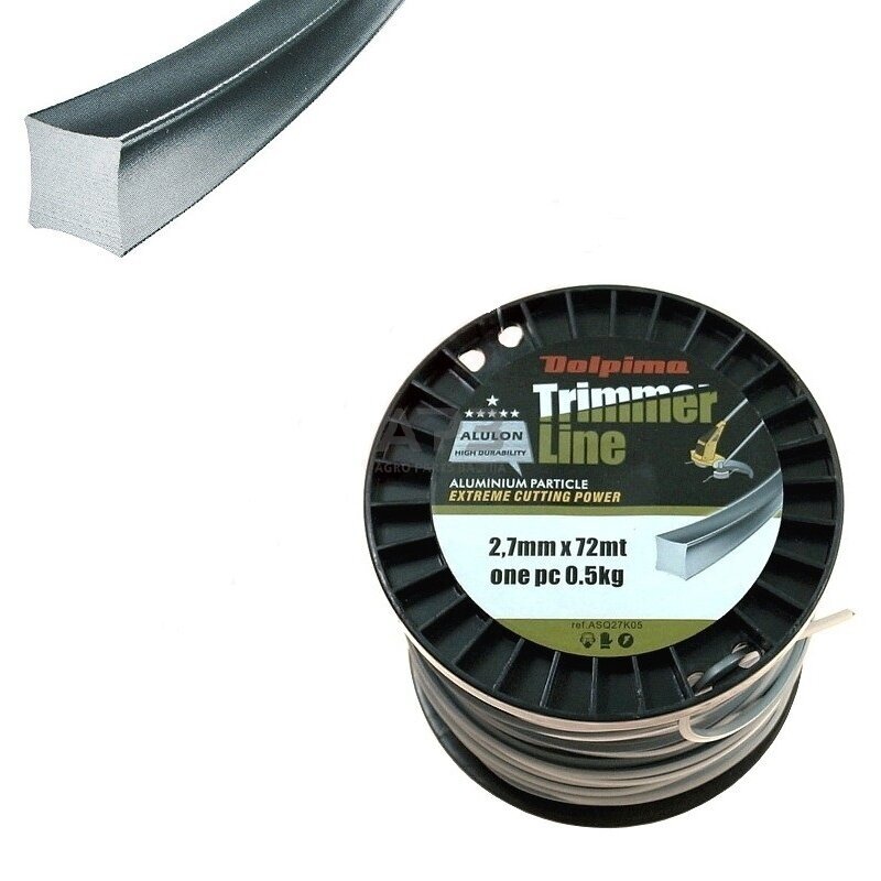 Trimerio valas ALULON SQUARE 72 metrų 2.70 mm Trimerio valas ALULON SQUARE 72 metrų 2.70 mm