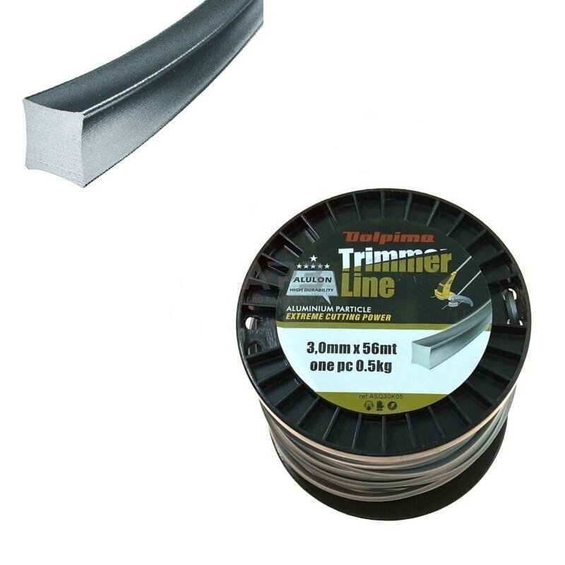 Trimerio valas ALULON SQUARE 56 metrų 3.00 mm Trimerio valas ALULON SQUARE 56 metrų 3.00 mm