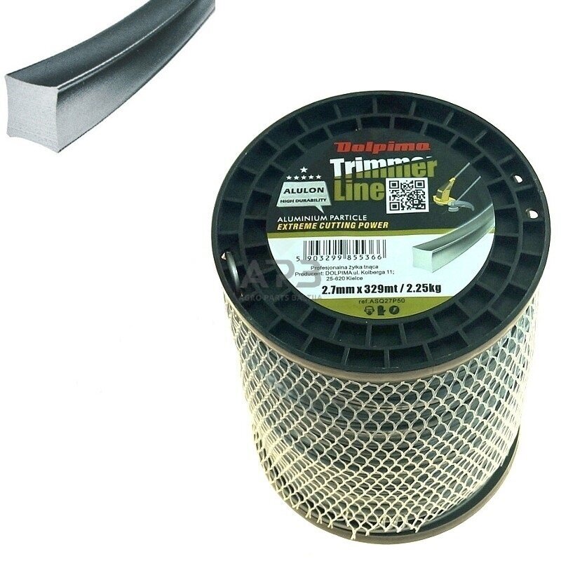 Trimerio valas ALULON SQUARE 197 metrų 2.70 mm Trimerio valas ALULON SQUARE 197 metrų 2.70 mm