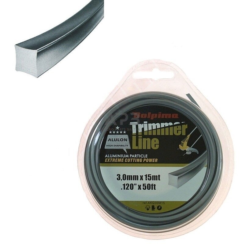 Trimerio valas ALULON SQUARE 15 metrų 3.00 mm Trimerio valas ALULON SQUARE 15 metrų 3.00 mm