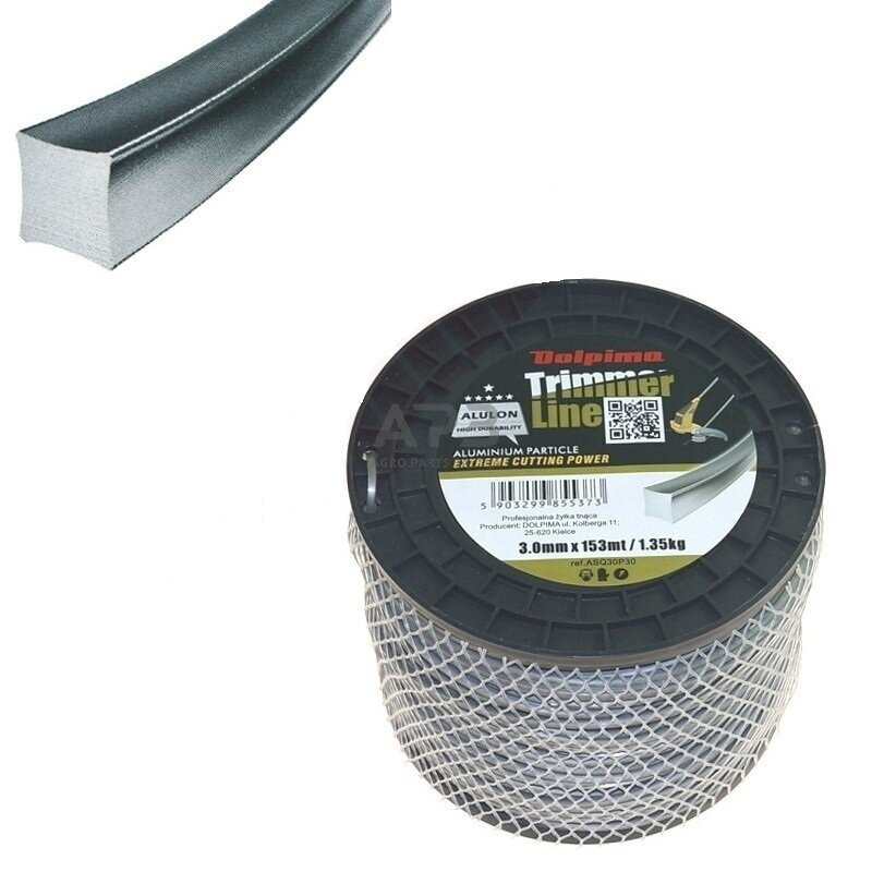 Trimerio valas ALULON SQUARE 153 metrų 3.00 mm Trimerio valas ALULON SQUARE 153 metrų 3.00 mm