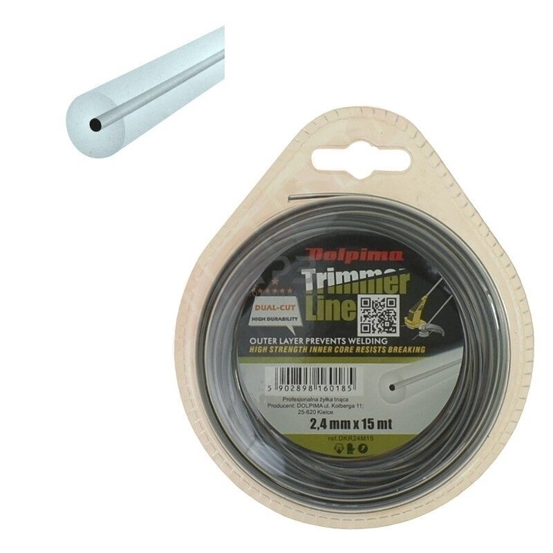 Trimerio valas DUAL-CUT 15 metrų 2.40 mm Trimerio valas DUAL-CUT 15 metrų 2.40 mm