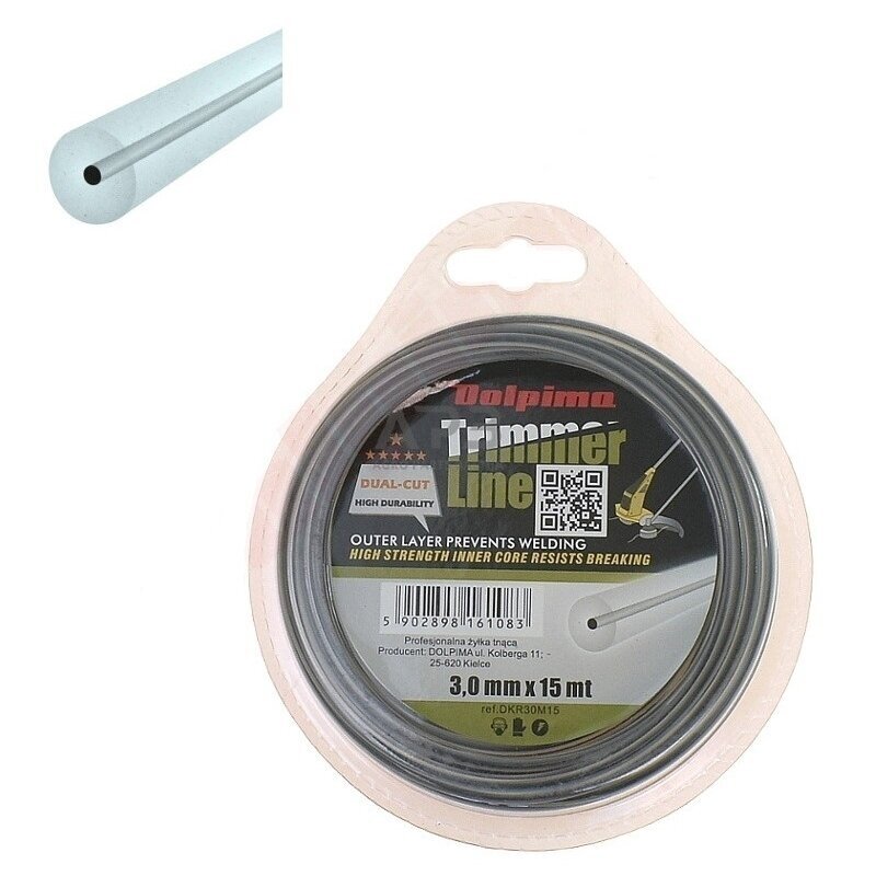 Trimerio valas DUAL-CUT 15 metrų 3.00 mm Trimerio valas DUAL-CUT 15 metrų 3.00 mm