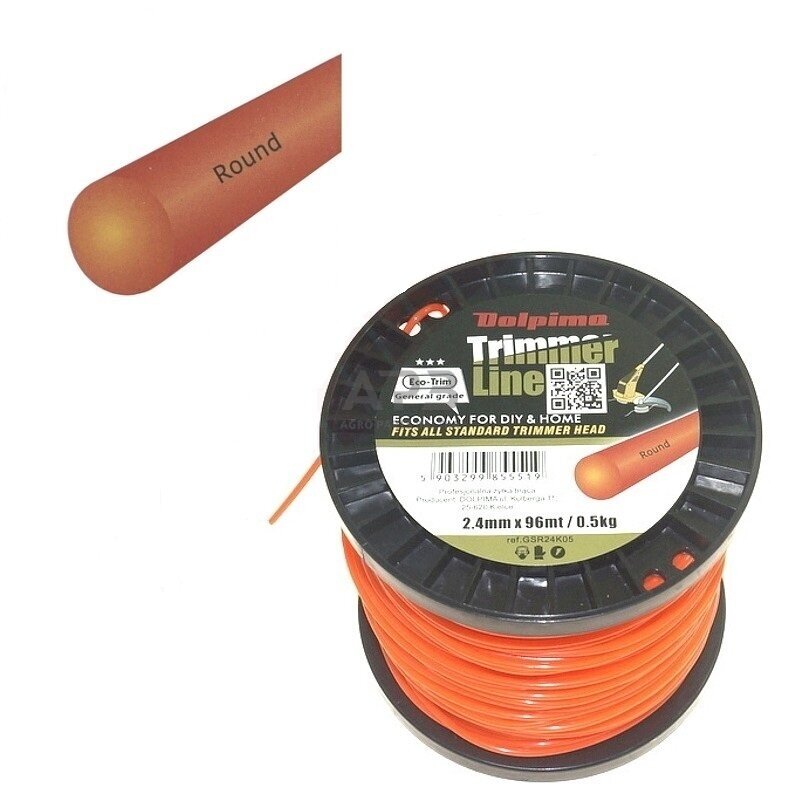Trimerio valas ROUND 96 metrų 2.40 mm Trimerio valas ROUND 96 metrų 2.40 mm