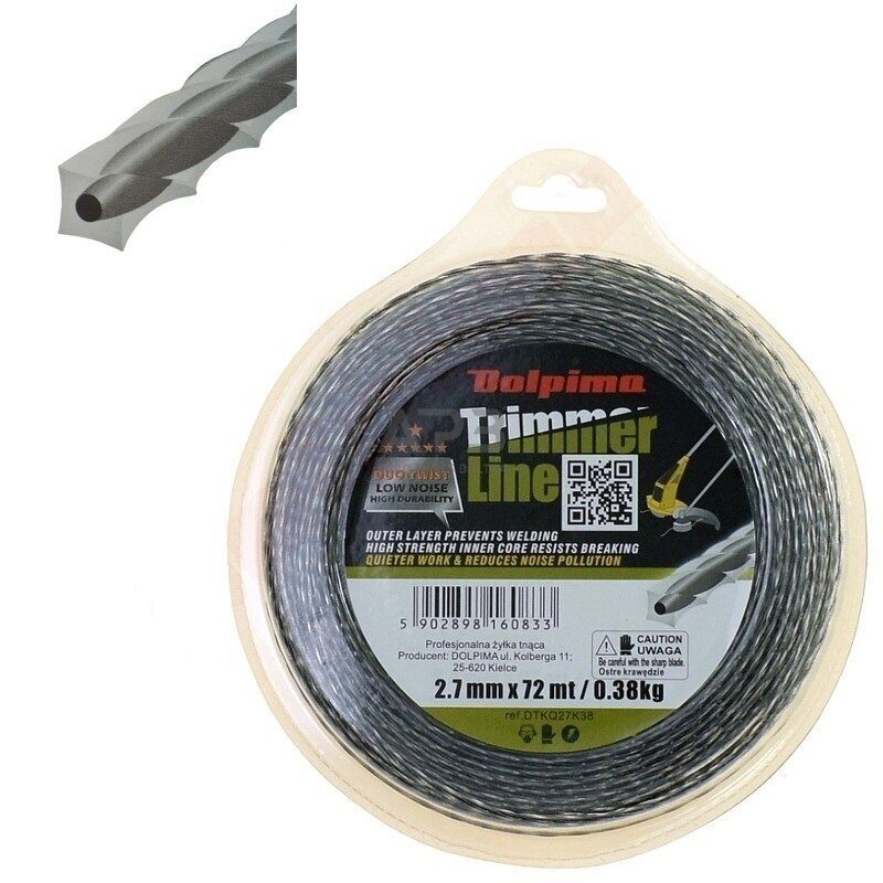 Trimerio valas DUO-TWIST 72 metrų 2.70 mm Trimerio valas DUO-TWIST 72 metrų 2.70 mm