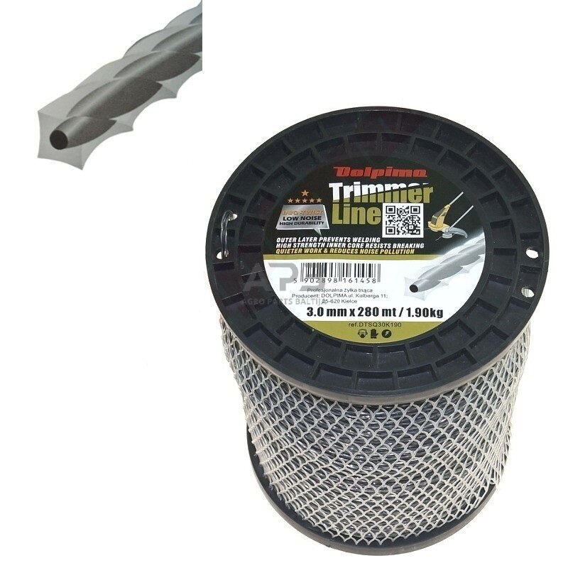 Trimerio valas DUO-TWIST 280 metrų 3.00 mm Trimerio valas DUO-TWIST 280 metrų 3.00 mm