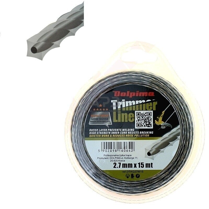 Trimerio valas DUO-TWIST 15 metrų 2.70 mm Trimerio valas DUO-TWIST 15 metrų 2.70 mm