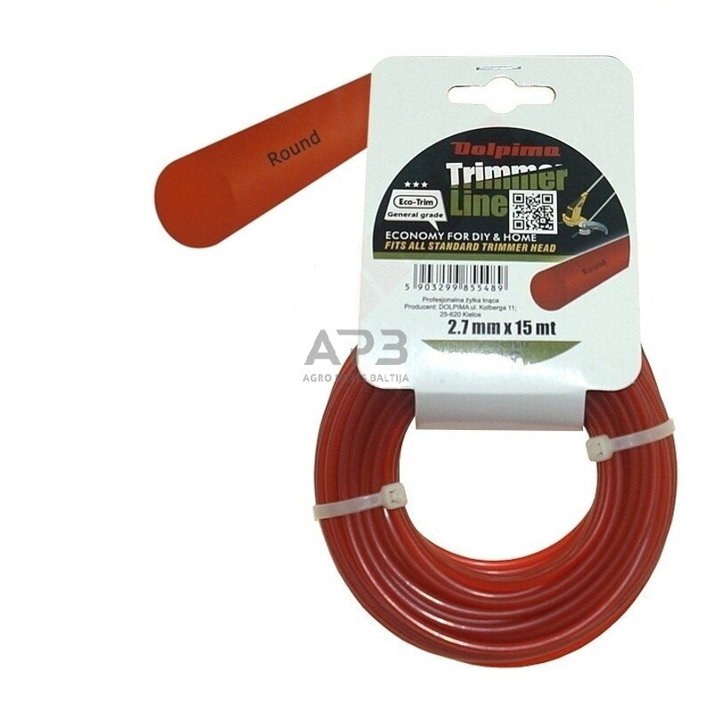 Trimerio valas ROUND 15 metrų 2.70 mm Trimerio valas ROUND 15 metrų 2.70 mm
