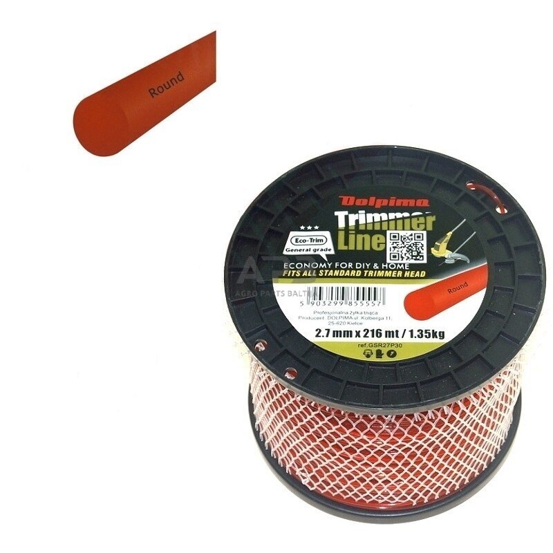 Trimerio valas ROUND 216 metrų 2.70 mm Trimerio valas ROUND 216 metrų 2.70 mm