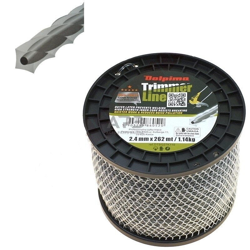 Trimerio valas DUO-TWIST 262 metrų 2.40 mm Trimerio valas DUO-TWIST 262 metrų 2.40 mm
