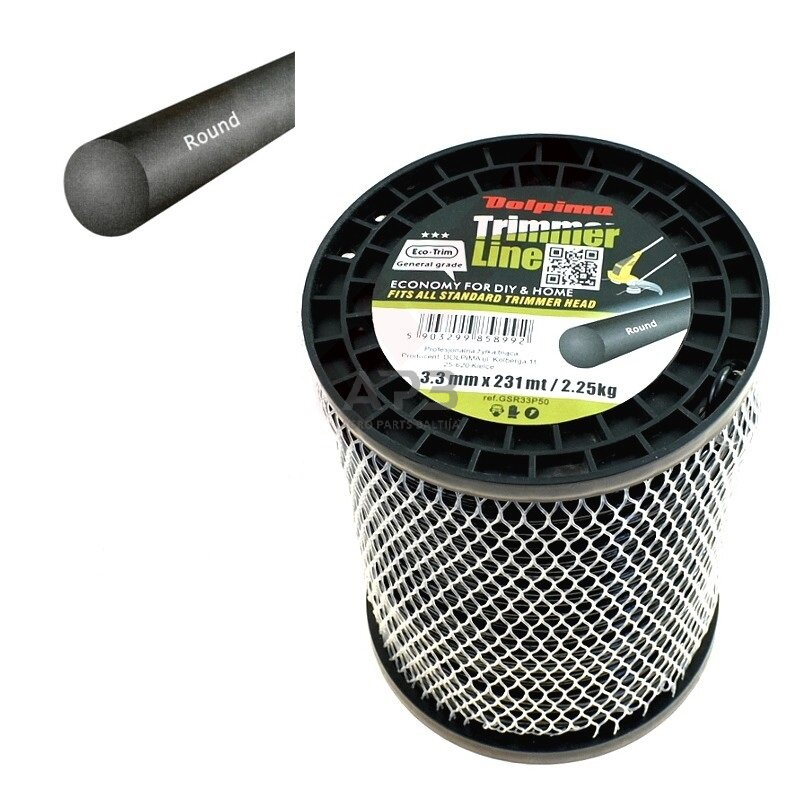Trimerio valas ROUND 231 metrų 3.30 mm Trimerio valas ROUND 231 metrų 3.30 mm