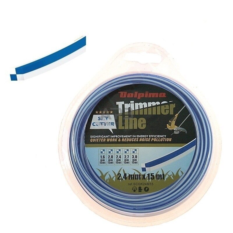 Trimerio valas SKY-CUTTER SQUARE 15 metrų 2.40 mm Trimerio valas SKY-CUTTER SQUARE 15 metrų 2.40 mm