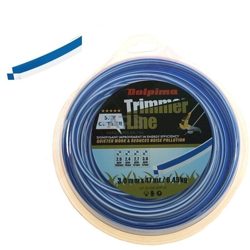 Trimerio valas SKY-CUTTER SQUARE 47 metrų 3.00 mm Trimerio valas SKY-CUTTER SQUARE 47 metrų 3.00 mm