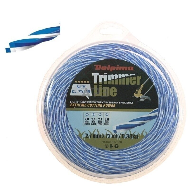 Trimerio valas SKY-CUTTER SQUARE TWIST 72 metrų 2.70 mm Trimerio valas SKY-CUTTER SQUARE TWIST 72 metrų 2.70 mm