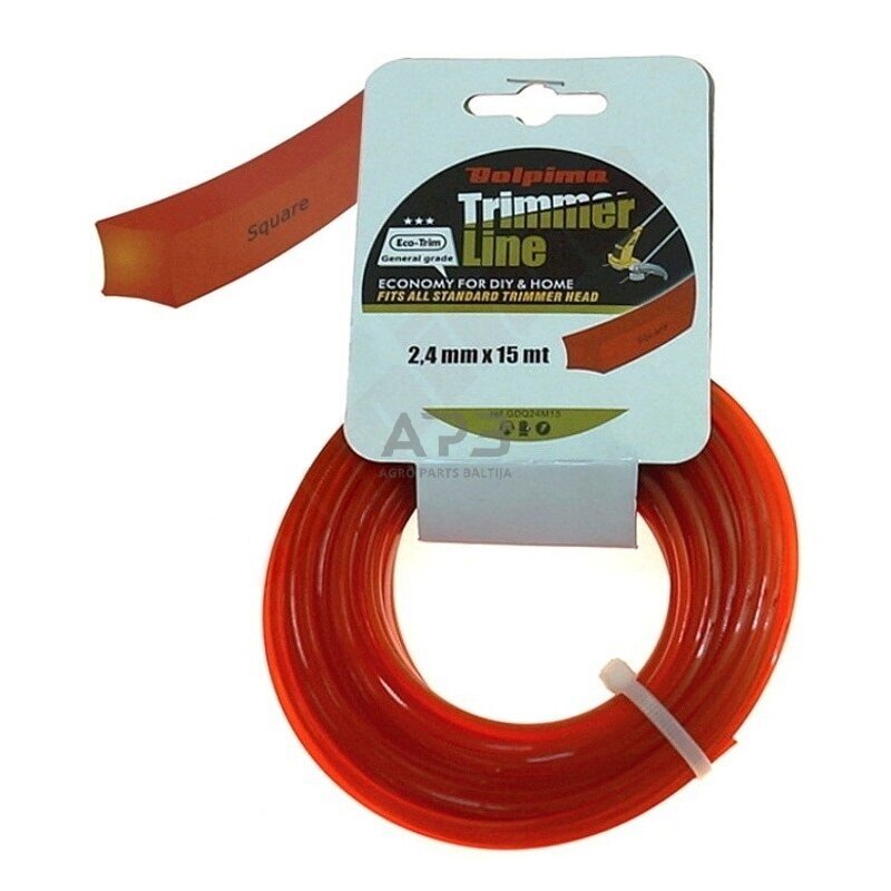 Trimerio valas SQUARE 15 metrų 2.40 mm Trimerio valas SQUARE 15 metrų 2.40 mm