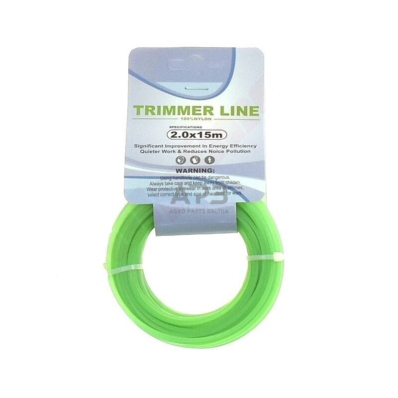 Trimerio valas SQUARE 15 metrų 2.00 mm Trimerio valas SQUARE 15 metrų 2.00 mm