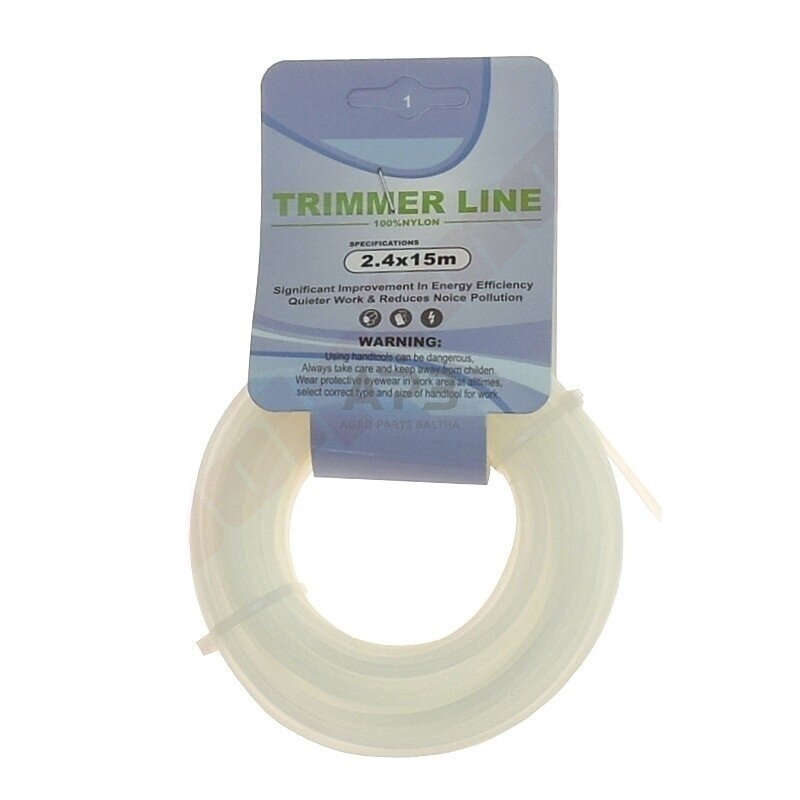 Trimerio valas SQUARE 15 metrų 2.40 mm Trimerio valas SQUARE 15 metrų 2.40 mm