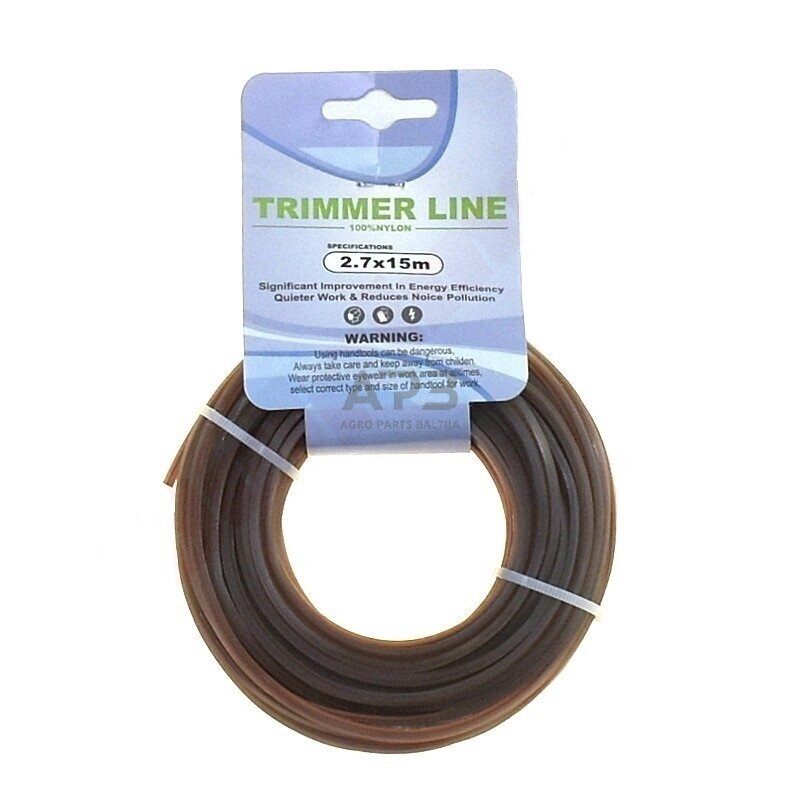 Trimerio valas SQUARE 15 metrų 2.70 mm Trimerio valas SQUARE 15 metrų 2.70 mm