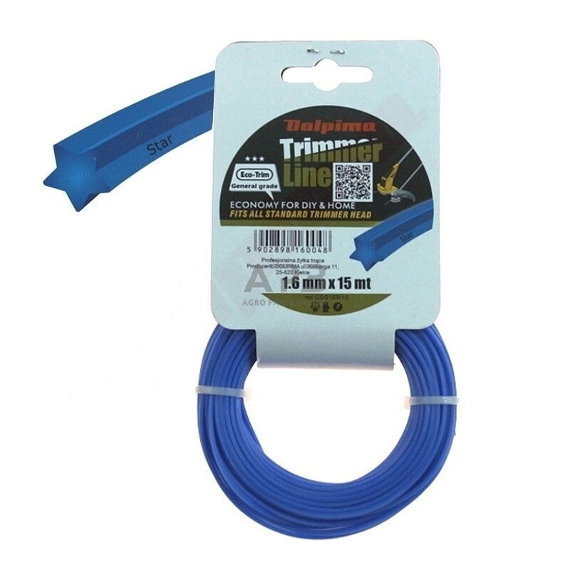 Trimerio valas STAR 15 metrų 1.60 mm Trimerio valas STAR 15 metrų 1.60 mm