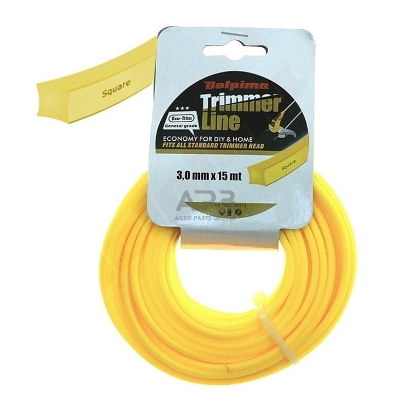 Trimerio valas SQUARE 15 metrų 3.00 mm Trimerio valas SQUARE 15 metrų 3.00 mm