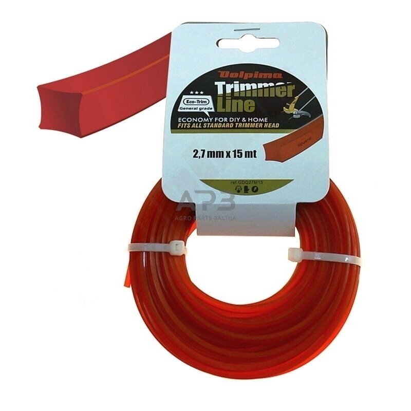 Trimerio valas SQUARE 15 metrų 2.70 mm Trimerio valas SQUARE 15 metrų 2.70 mm