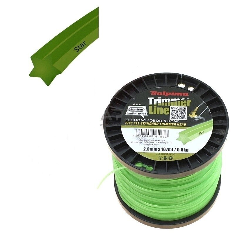 Trimerio valas STAR 167 metrų 2.00 mm Trimerio valas STAR 167 metrų 2.00 mm