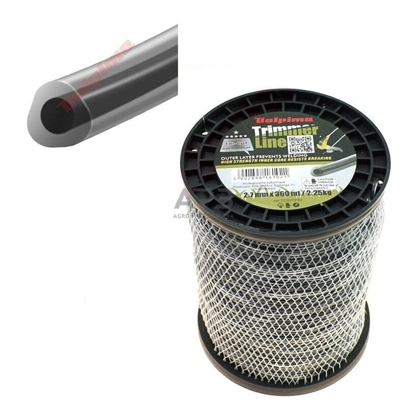 Trimerio valas TRI-CUT 360 metrų 2.70 mm Trimerio valas TRI-CUT 360 metrų 2.70 mm