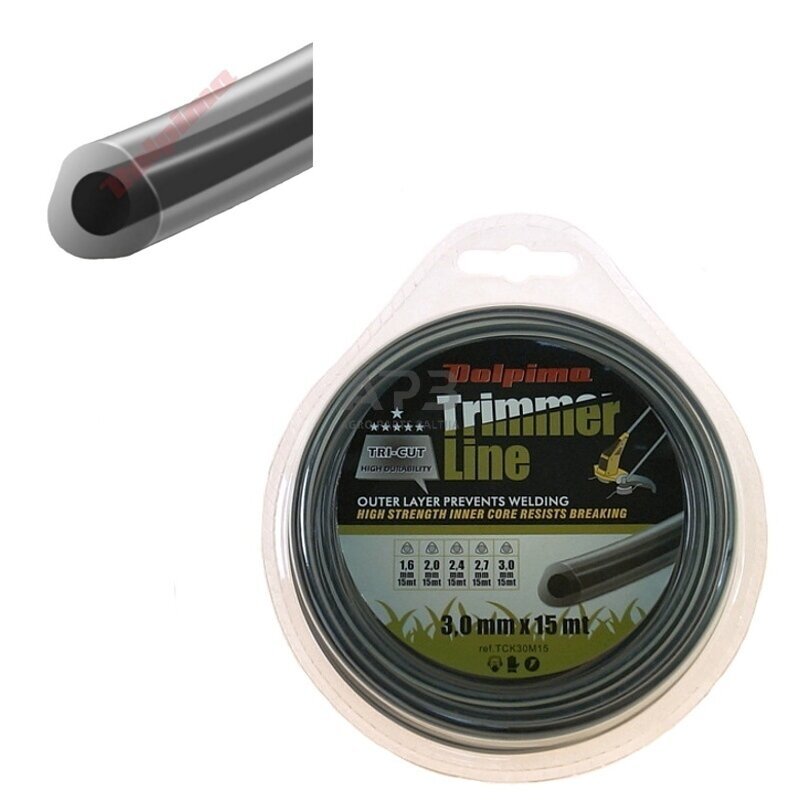 Trimerio valas TRI-CUT 15 metrų 3.00 mm Trimerio valas TRI-CUT 15 metrų 3.00 mm