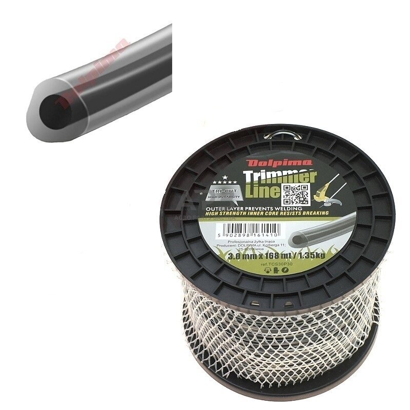 Trimerio valas TRI-CUT 168 metrų 3.00 mm Trimerio valas TRI-CUT 168 metrų 3.00 mm