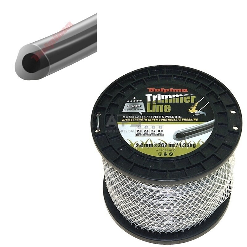Trimerio valas TRI-CUT 262 metrų 2.40 mm Trimerio valas TRI-CUT 262 metrų 2.40 mm
