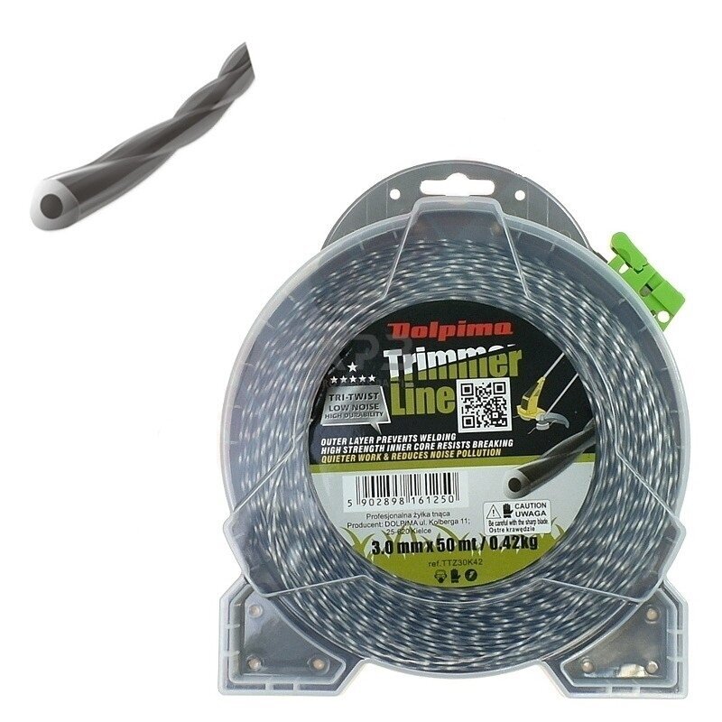 Trimerio valas TRI-TWIST 50 metrų 3.00 mm Trimerio valas TRI-TWIST 50 metrų 3.00 mm