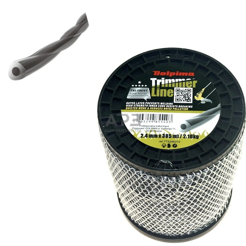 Trimerio valas TRI-TWIST 385 metrų 2.40 mm Trimerio valas TRI-TWIST 385 metrų 2.40 mm
